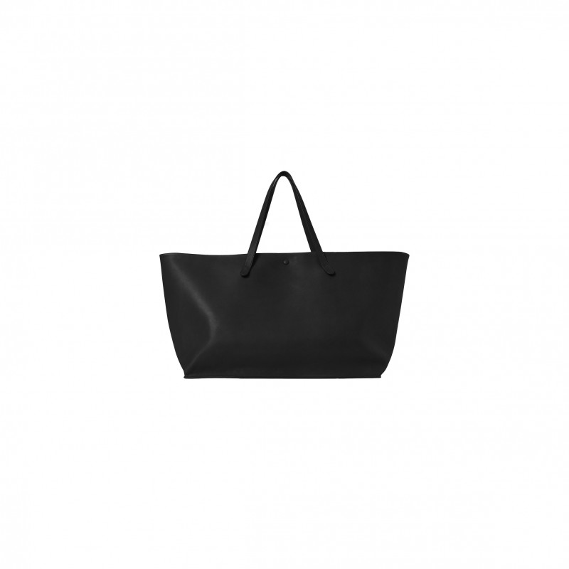 THE ROW XL IDAHO BAG IN LEATHER BLACK W1592L72BLSG (52*30*23cm)