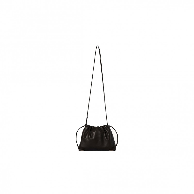 THE ROW ANGY BAG IN LEATHER DARK BROWN W1620L108DBAS (30*21*7cm)