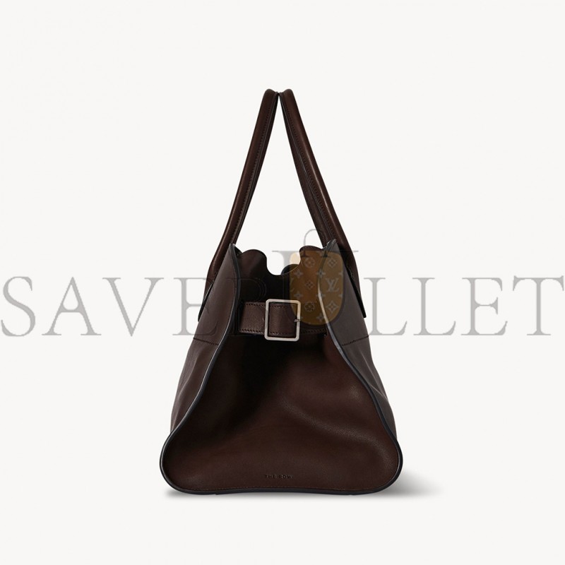 THE ROW EW MARGAUX BAG IN LEATHER DARK CHOCOLATE W1629L72DCAS (44*28*12cm)