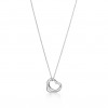 TIFFANY  ELSA PERETTI® OPEN HEART PENDANT IN PLATINUM WITH SAPPHIRES, 16 MM