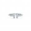 Tiffany T Diamond Wire Ring in 18k White Gold