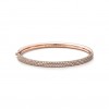 TIFFANY METRO THREE-ROW HINGED BANGLE IN ROSE GOLD WITH DIAMONDS