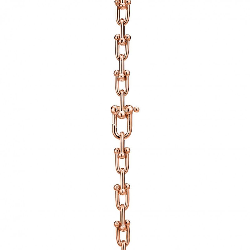 TIFFANY HARDWEAR MEDIUM LINK NECKLACE IN ROSE GOLD