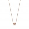 TIFFANY ELSA PERETTI® BEAN® DESIGN PENDANT IN ROSE GOLD WITH PAVÉ DIAMONDS, 6.5 MM