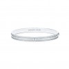 Tiffany T Pavé Diamond Hinged Bangle in 18k White Gold