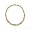 TIFFANY HARDWEAR GRADUATED LINK NECKLACE IN YELLOW GOLD WITH PAVÉ DIAMONDS	