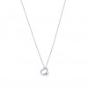 TIFFANY  ELSA PERETTI® OPEN HEART PENDANT IN PLATINUM WITH DIAMONDS