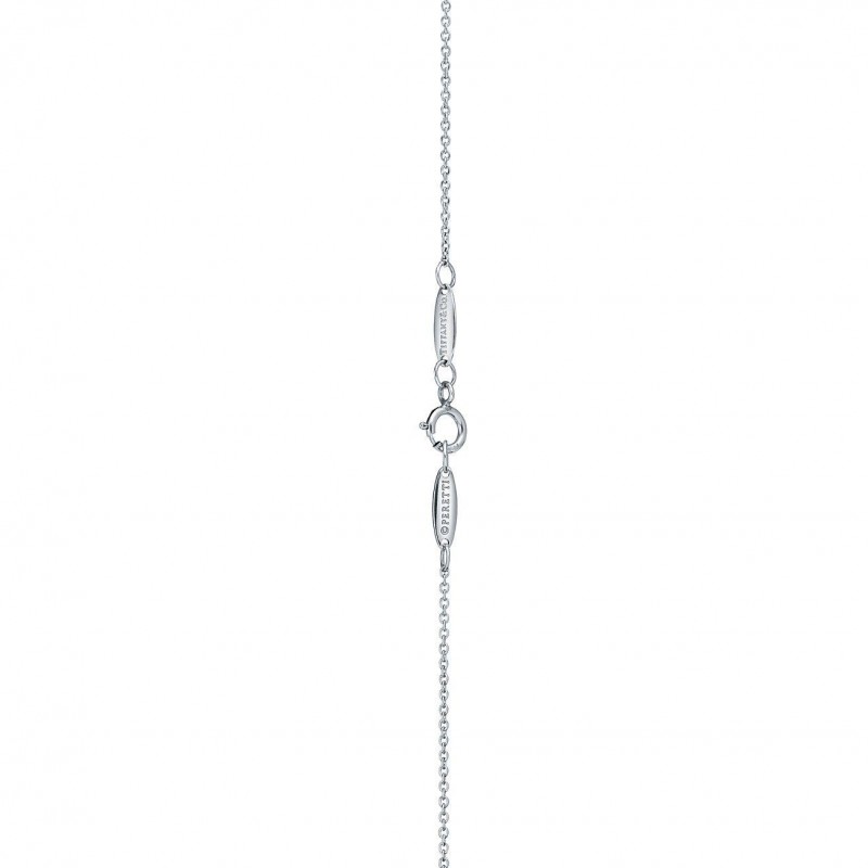 TIFFANY  ELSA PERETTI® OPEN HEART PENDANT IN PLATINUM WITH DIAMONDS