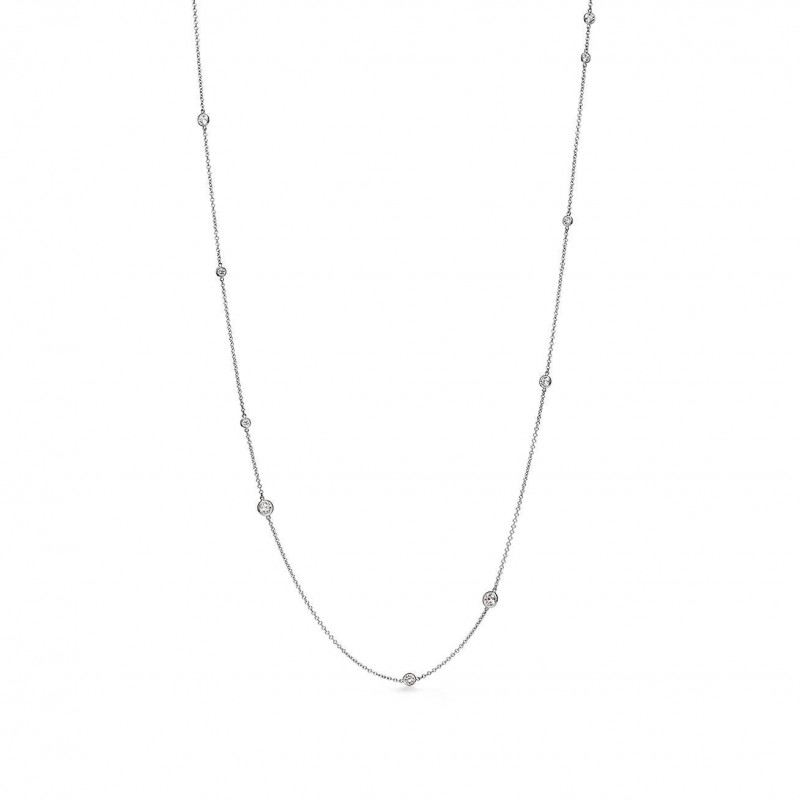 TIFFANY  ELSA PERETTI® DIAMONDS BY THE YARD® SPRINKLE NECKLACE IN PLATINUM WITH DIAMONDS