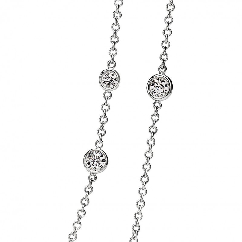 TIFFANY  ELSA PERETTI® DIAMONDS BY THE YARD® SPRINKLE NECKLACE IN PLATINUM WITH DIAMONDS