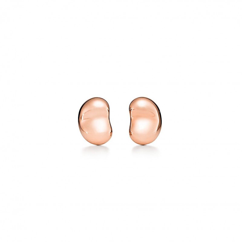 TIFFANY ELSA PERETTI® BEAN® DESIGN EARRINGS IN ROSE GOLD, 9 MM