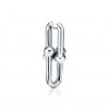 TIFFANY HARDWEAR LINK EARRINGS IN 18K WHITE GOLD, SMALL