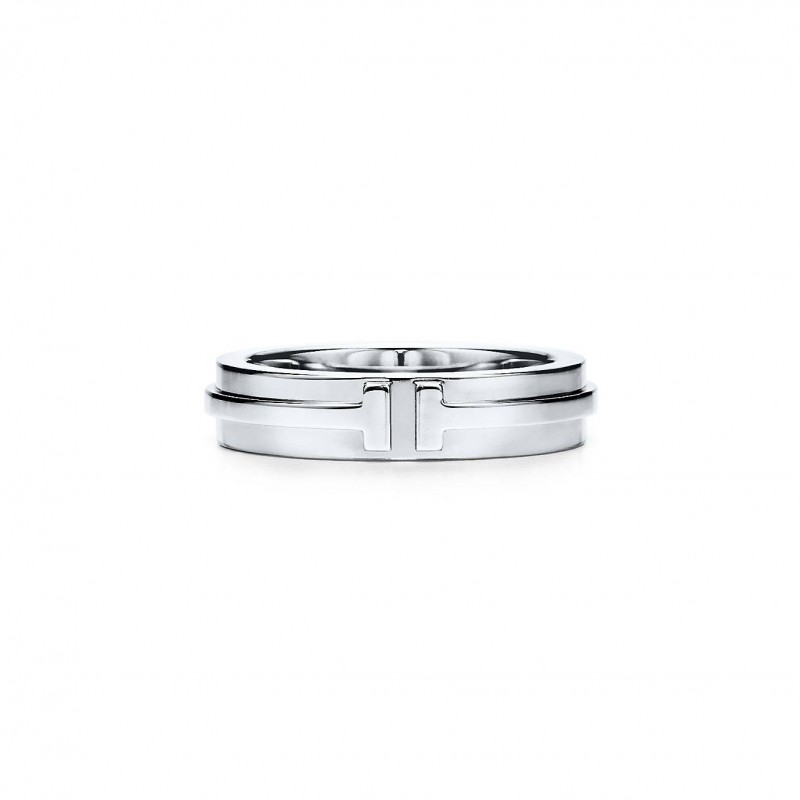 Tiffany T Narrow Ring in 18k White Gold