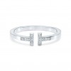 TIFFANY T PRINCESS-CUT DIAMOND SQUARE BRACELET IN 18K WHITE GOLD