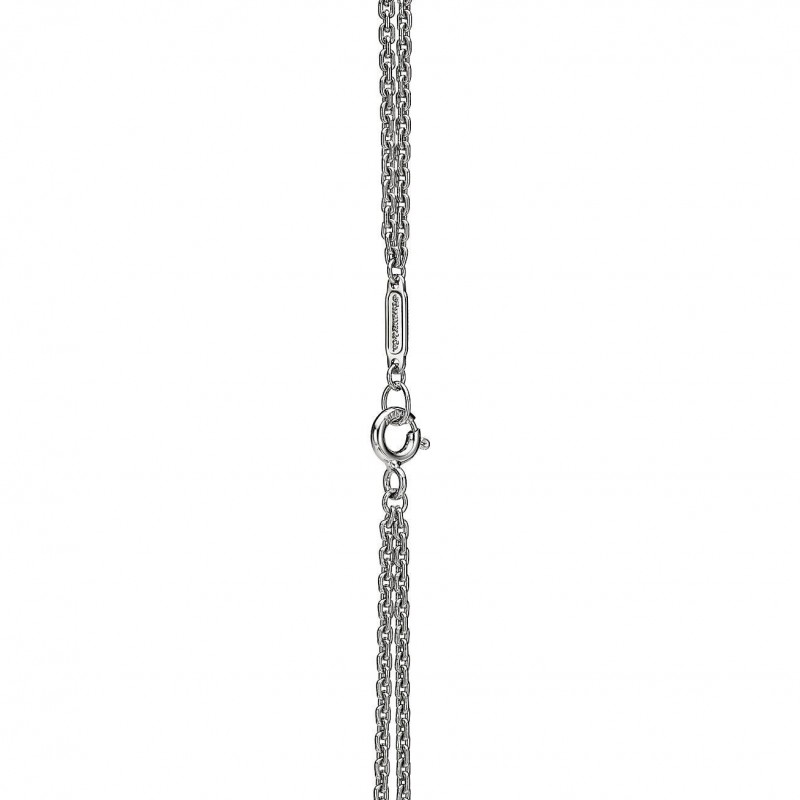 TIFFANY HARDWEAR LINK PENDANT IN WHITE GOLD WITH PAVÉ DIAMONDS