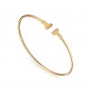 Tiffany T Narrow Wire Bracelet in 18k Gold