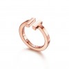 TIFFANY T SQUARE RING IN ROSE GOLD