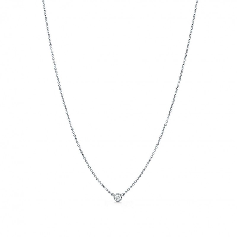 TIFFANY  ELSA PERETTI® DIAMONDS BY THE YARD® SINGLE DIAMOND PENDANT IN PLATINUM