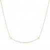 TIFFANY T SMILE PENDANT IN YELLOW GOLD WITH DIAMONDS, LARGE