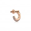 TIFFANY T T1 HOOP EARRINGS IN ROSE GOLD WITH DIAMONDS