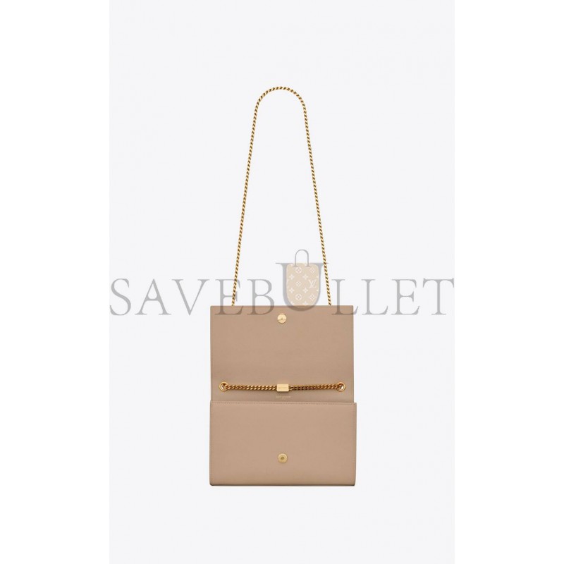 YSL KATE MEDIUM CHAIN BAG IN GRAIN DE POUDRE EMBOSSED LEATHER 364021BOW0J2721 (24*14.5*5.5cm)