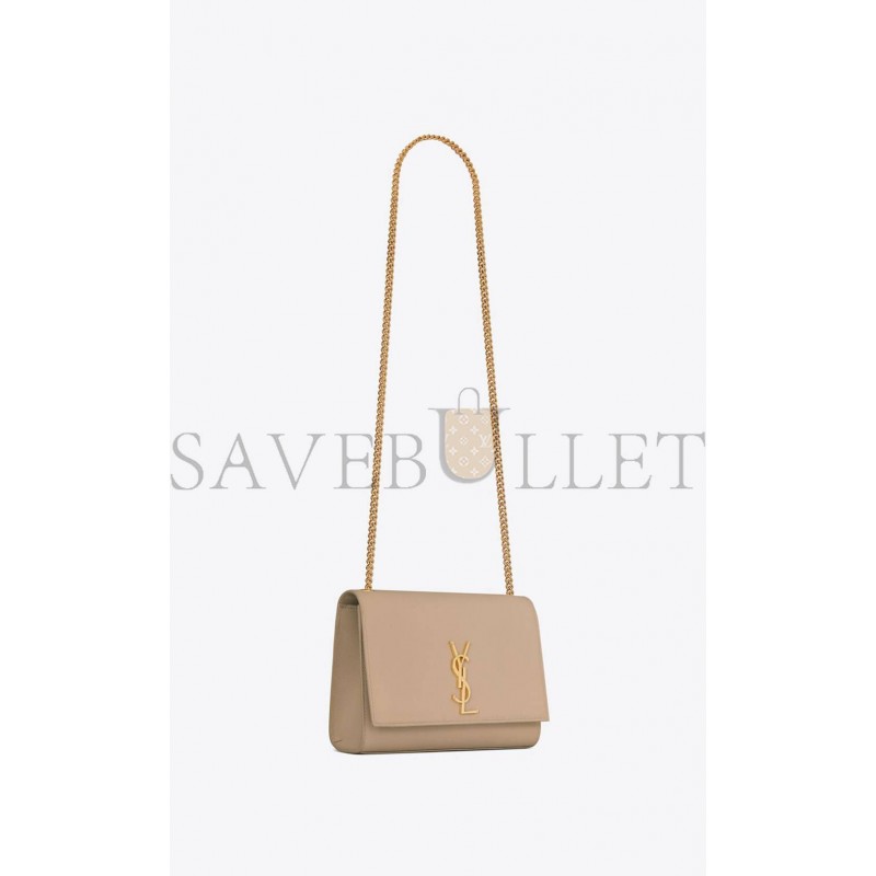 YSL KATE MEDIUM CHAIN BAG IN GRAIN DE POUDRE EMBOSSED LEATHER 364021BOW0J2721 (24*14.5*5.5cm)