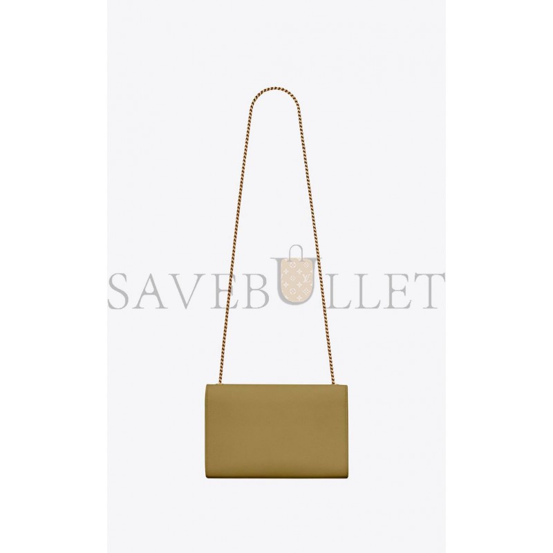 YSL KATE MEDIUM CHAIN BAG IN GRAIN DE POUDRE EMBOSSED LEATHER 364021BOW0W3321 (24*14.5*5.5cm)