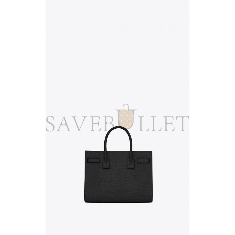 YSL SAC DE JOUR BABY IN EMBOSSED CROCODILE SHINY LEATHER 421863DND1N1000 (26*20.5*12.5cm)