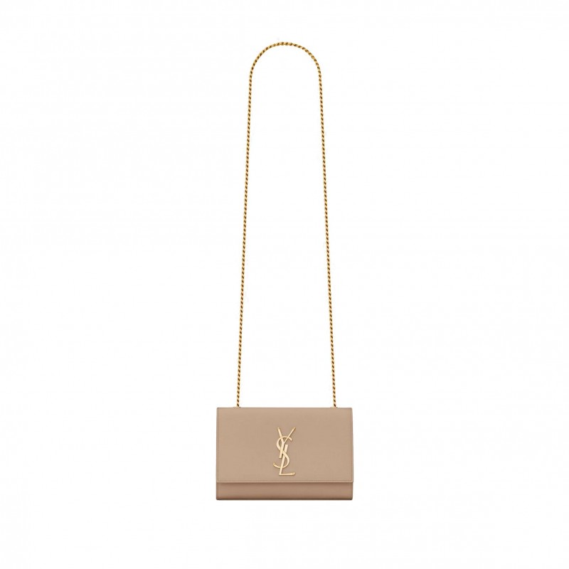 YSL KATE SMALL CHAIN BAG IN GRAIN DE POUDRE EMBOSSED LEATHER 469390BOW012721 (20*12.5*5cm)