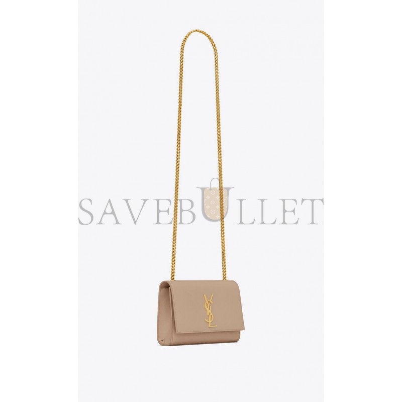 YSL KATE SMALL CHAIN BAG IN GRAIN DE POUDRE EMBOSSED LEATHER 469390BOW012721 (20*12.5*5cm)