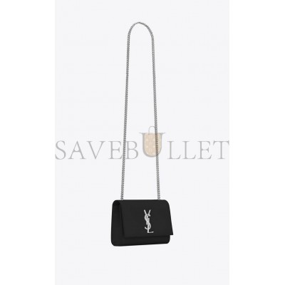 YSL KATE SMALL CHAIN BAG IN GRAIN DE POUDRE EMBOSSED LEATHER 469390BOW0N1000 (20*12.5*5cm)