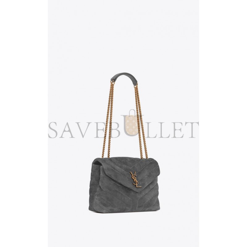 YSL LOULOU SMALL CHAIN BAG IN QUILTED SUEDE 4946991U8671112 (23*17*9cm)