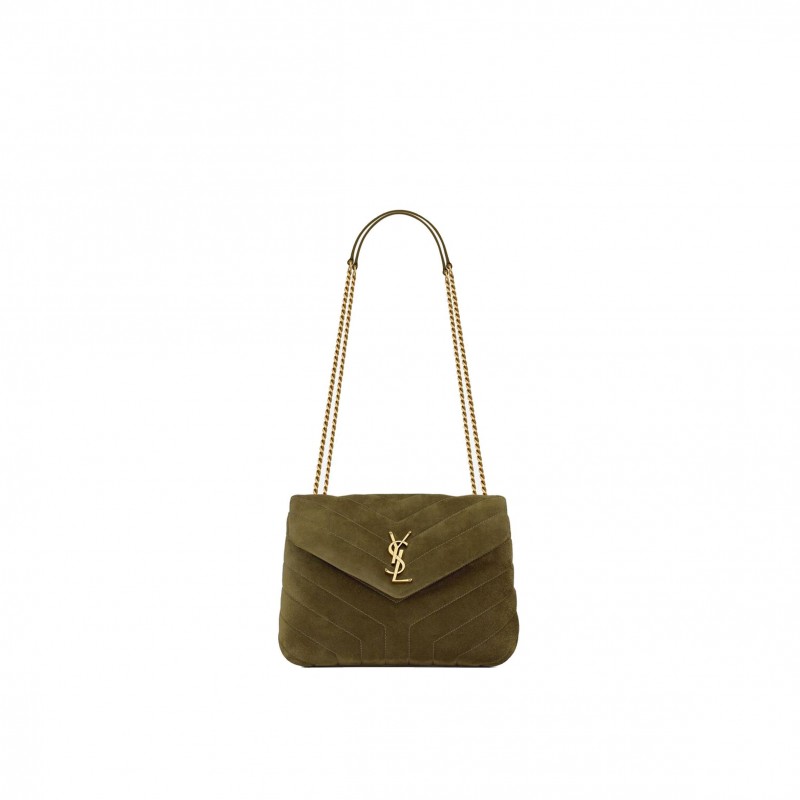 YSL LOULOU SMALL IN QUILTED &QUOT;Y&QUOT; SUEDE 4946991U8673206 (23*17*9cm)