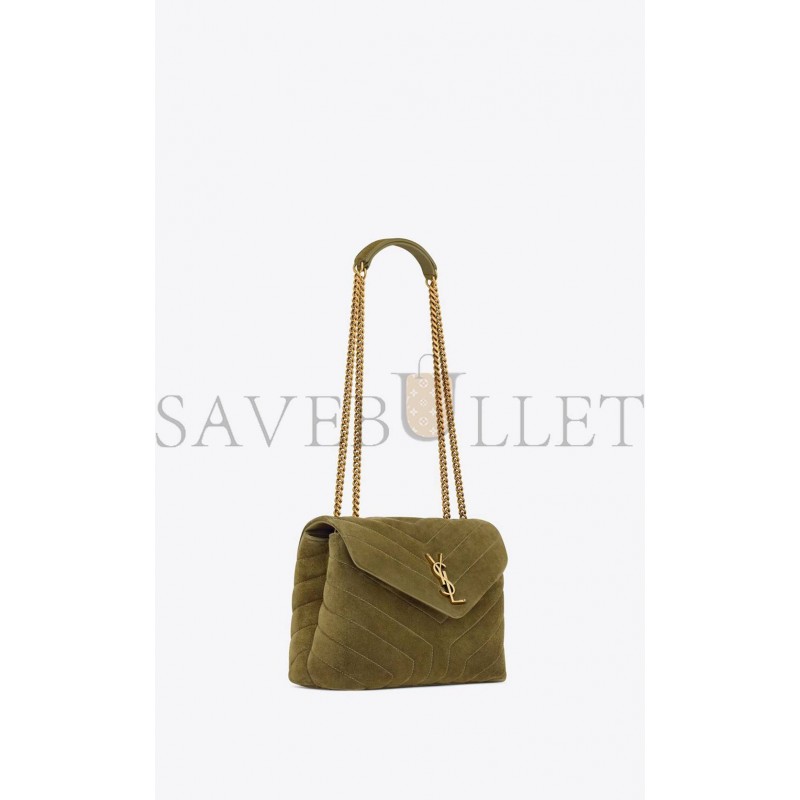 YSL LOULOU SMALL IN QUILTED &QUOT;Y&QUOT; SUEDE 4946991U8673206 (23*17*9cm)