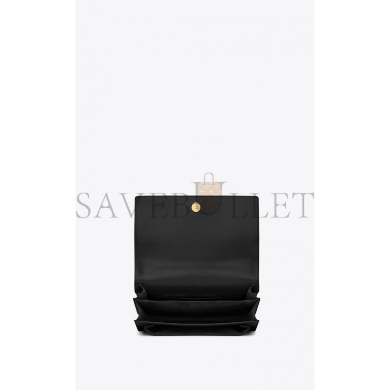 YSL SUNSET LARGE CHAIN BAG IN SMOOTH LEATHER 498779D420W1000 (27*18*8cm)