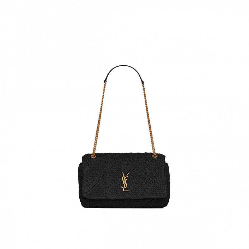 YSL JAMIE MEDIUM CHAIN BAG IN RAFFIA 515821GAAAT1000 (25*15*7.5cm)