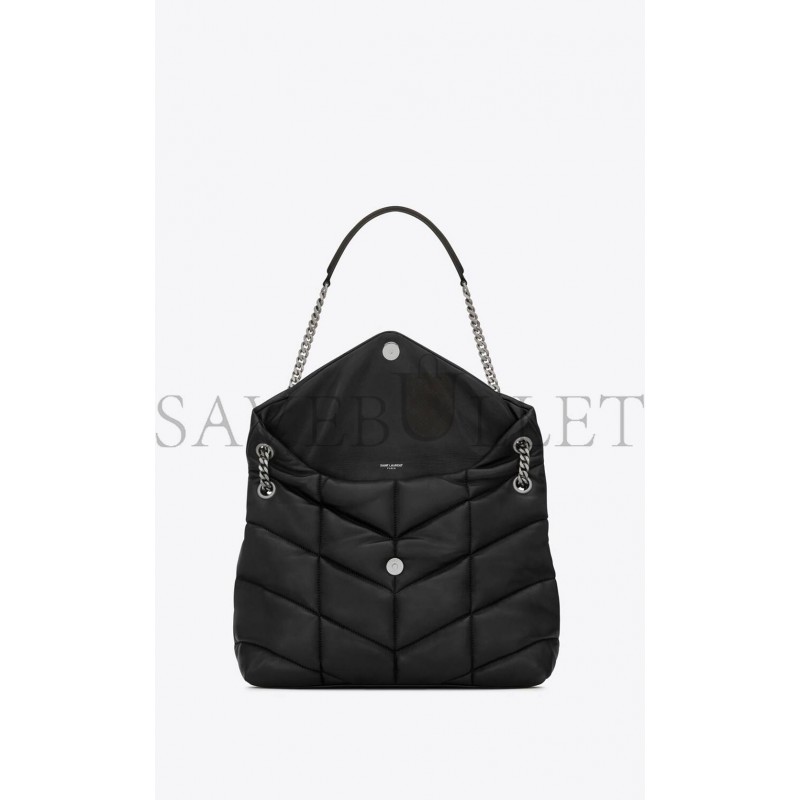 YSL PUFFER MEDIUM CHAIN BAG IN QUILTED LAMBSKIN 5774751EL001000 (35*23*13.5cm)