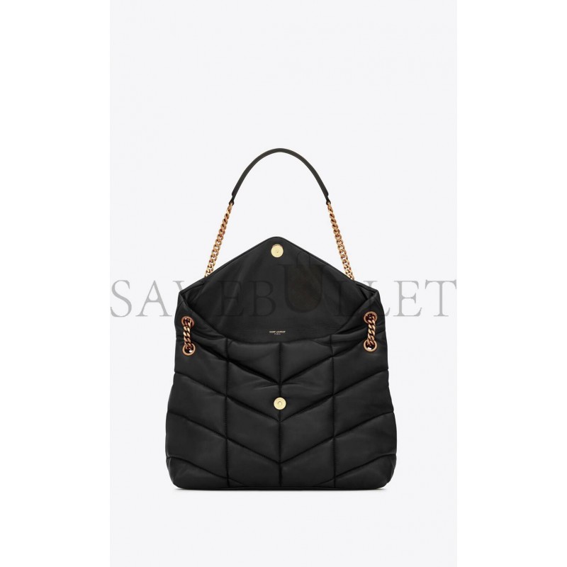 YSL PUFFER MEDIUM CHAIN BAG IN QUILTED LAMBSKIN 5774751EL071000 (35*23*13.7cm)