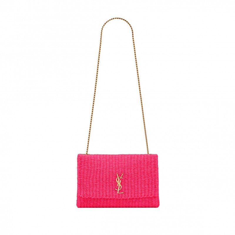 YSL KATE MEDIUM SUPPLE CHAIN BAG IN RAFFIA 580065FABK35688 (28.5*20*6cm) YSL KATE MEDIUM SUPPLE CHAIN BAG IN RAFFIA 580065FABK35688 (28.5*20*6cm)
