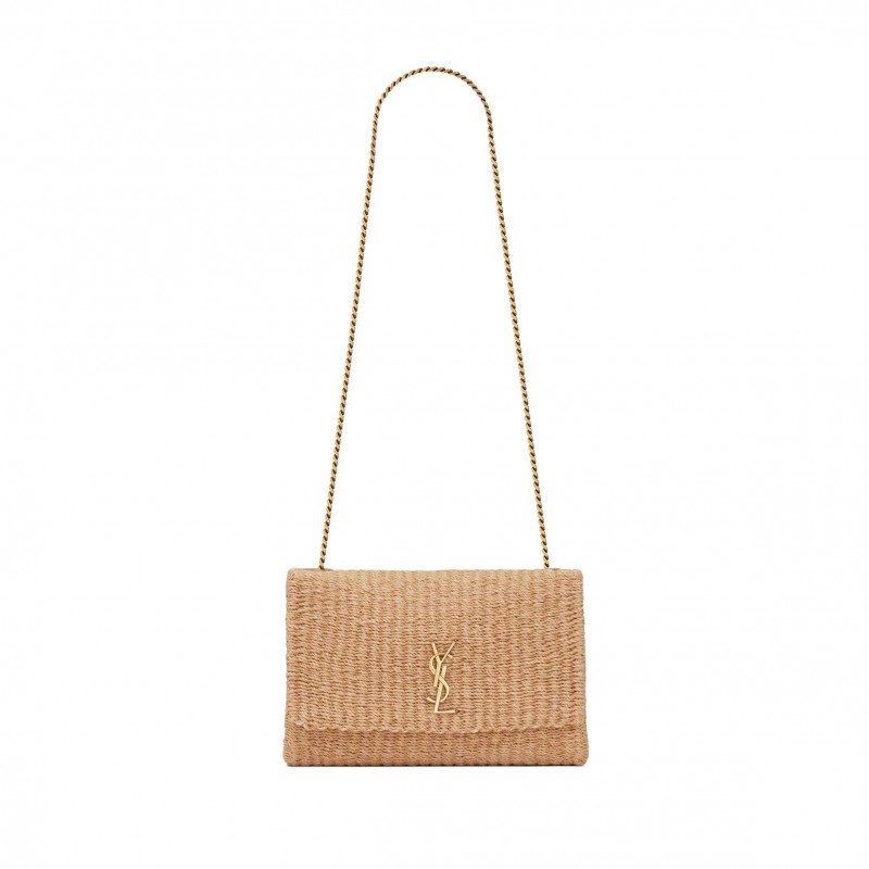 YSL KATE MEDIUM SUPPLE CHAIN BAG IN RAFFIA 580065FABK39551 (28.5*20*6cm)