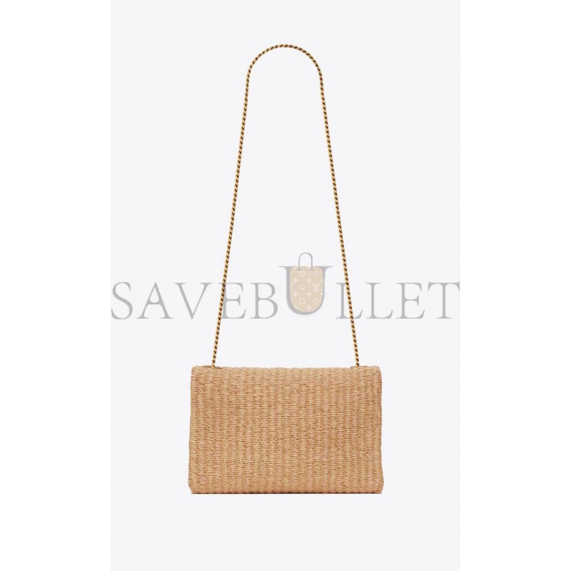 YSL KATE MEDIUM SUPPLE CHAIN BAG IN RAFFIA 580065FABK39551 (28.5*20*6cm)