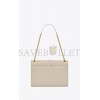 YSL ENVELOPE LARGE BAG IN MIX MATELASS&EACUTE; GRAIN DE POUDRE EMBOSSED LEATHER 600166BOW919207 (31*22*7.5cm)