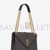 YSL ENVELOPPE LARGE BAG IN MIX MATELASS&EACUTE; GRAIN DE POUDRE EMBOSSED LEATHER 600166BOW971112 (31*22*7.5cm)