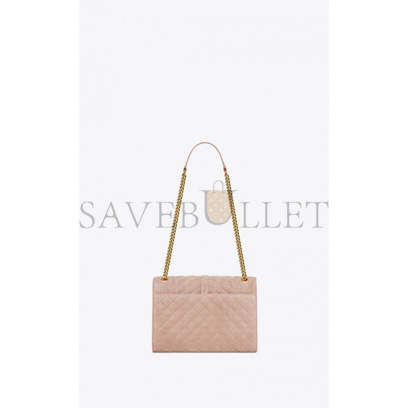 YSL ENVELOPE MEDIUM CHAIN BAG IN MIX MATELASS&EACUTE; SUEDE 6001851S7F12738 (24*17.5*6cm)