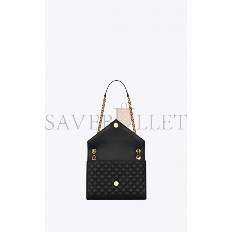 YSL ENVELOPE MEDIUM IN MIX MATELASS&EACUTE; LEATHER 600185AABZO1025 (24*17.5*6cm)