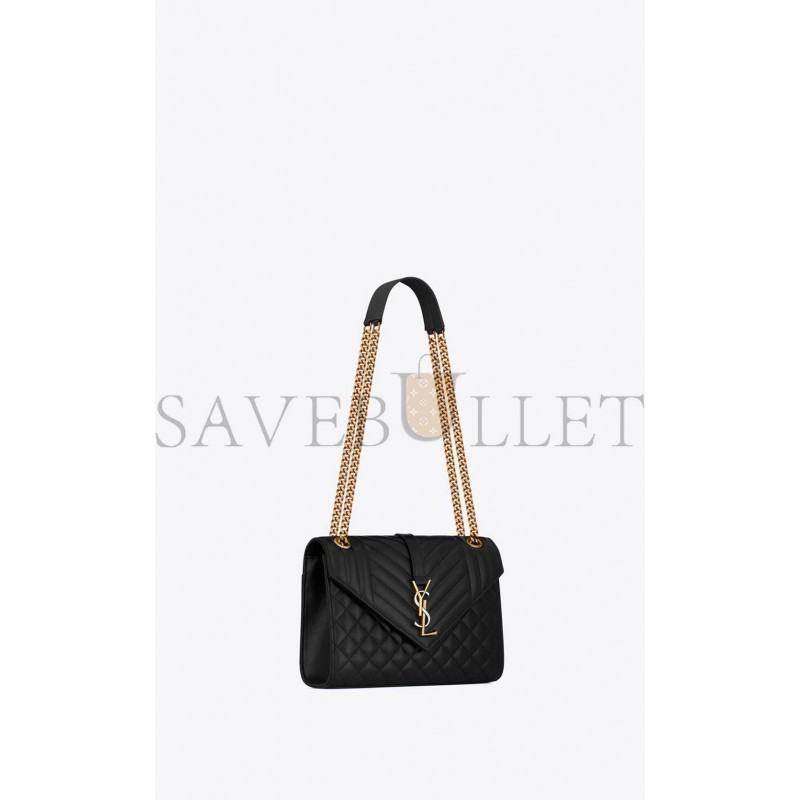 YSL ENVELOPE MEDIUM IN MIX MATELASS&EACUTE; LEATHER 600185AABZO1025 (24*17.5*6cm)