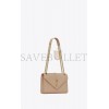 YSL ENVELOPE MEDIUM CHAIN BAG IN MIX MATELASS&EACUTE; GRAIN DE POUDRE EMBOSSED LEATHER 600185BOW912721 (24*17.5*6cm)