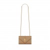 YSL ENVELOPE SMALL BAG IN MIX MATELASS&EACUTE; GRAIN DE POUDRE EMBOSSED LEATHER 600195BOW912346 (21*13*6cm)