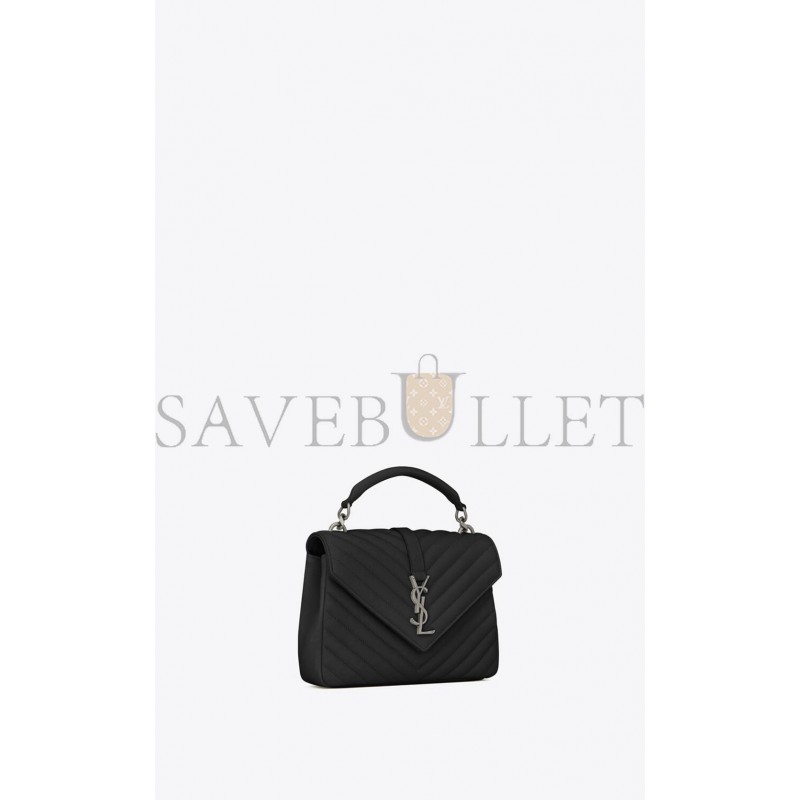 YSL COLLEGE MEDIUM CHAIN BAG IN QUILTED LEATHER 600279BRM041000 (24*17*6.5cm)