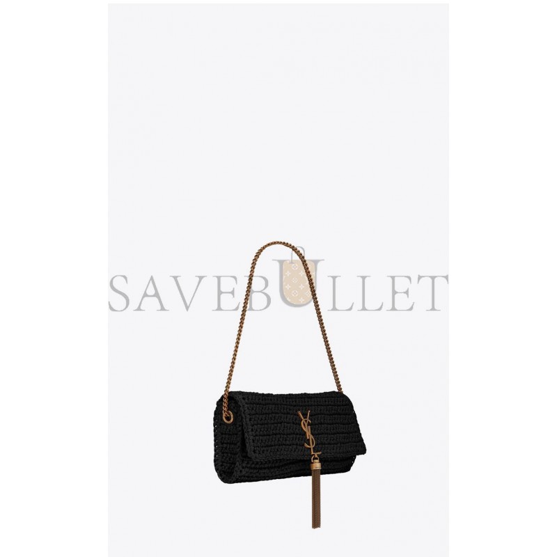 YSL KATE 99 CHAIN BAG WITH TASSEL IN RAFFIA 604276GG66W1000 (48*36*16cm)